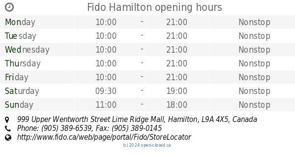 Fido hamilton hot sale