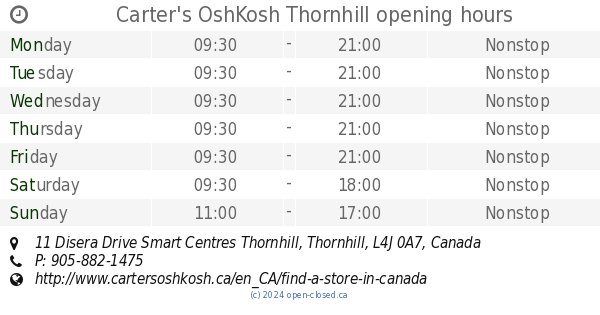 Carter's OshKosh B'gosh, SUITEB11-11 Disera Dr, Thornhill, ON
