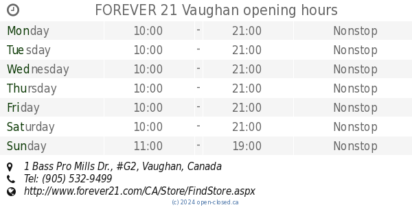 Forever 21 - Vaughan Mills, 1 Bass Pro Mills Dr g2, Concord, ON