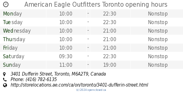 AMERICAN EAGLE OUTFITTERS - 3401 Dufferin St, Toronto, Ontario - Men's  Clothing - Phone Number - Yelp