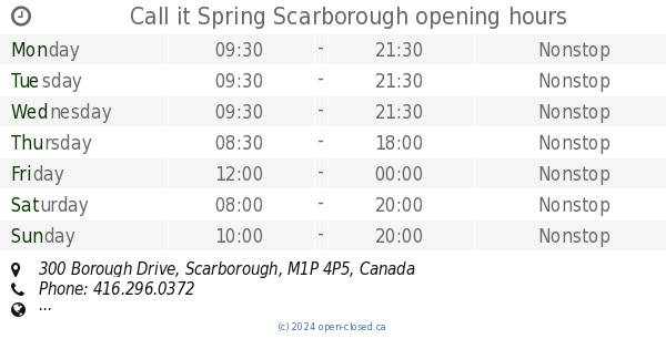 call it spring scarborough
