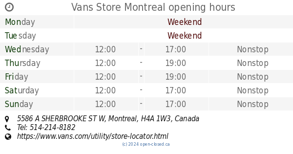 vans store montreal