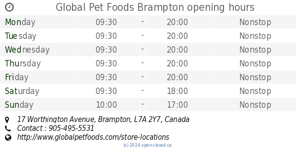 Global pet clearance foods meadowvale