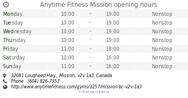 anytime fitness staffed hours
