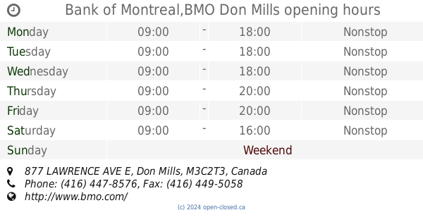 bmo bank hours new years eve