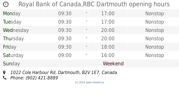 royal bank timings